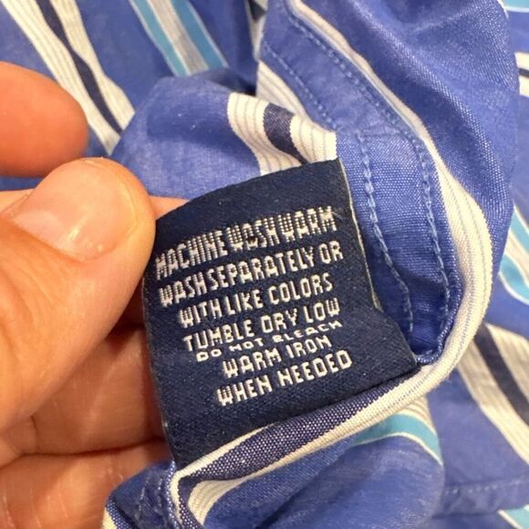 Robert Graham Striped Button Down flip cuff Shirt XL - Picture 4 of 7